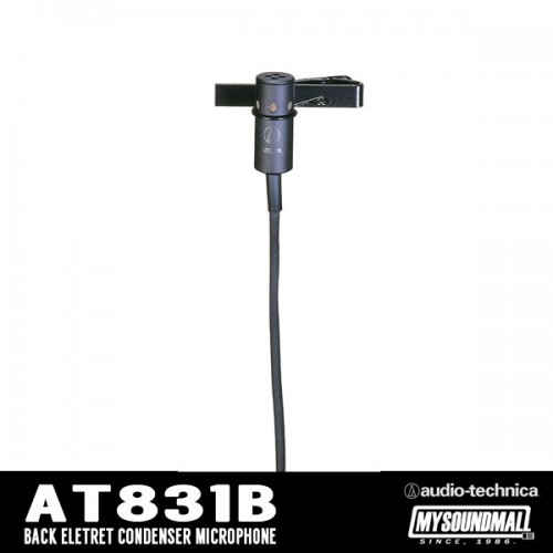 Audio Technica - AT831B ▷국내정품,오디오테크니카,핀마이크,인터뷰용,촬영용,초소형클립,고정걸이형,콘덴서,단일지향성