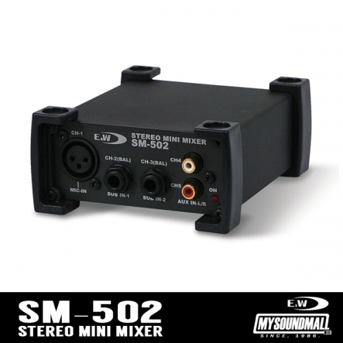 E&amp;W - SM 502 ▷당일배송,enw,이앤더블유,믹서,mixer,mini,스테레오믹서,