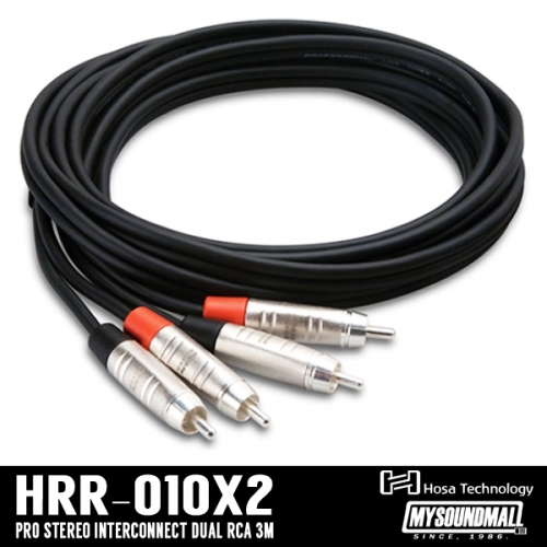 HOSA - HRR-010x2 프로 언발란스 인터커넥트 케이블 REAN RCA3M