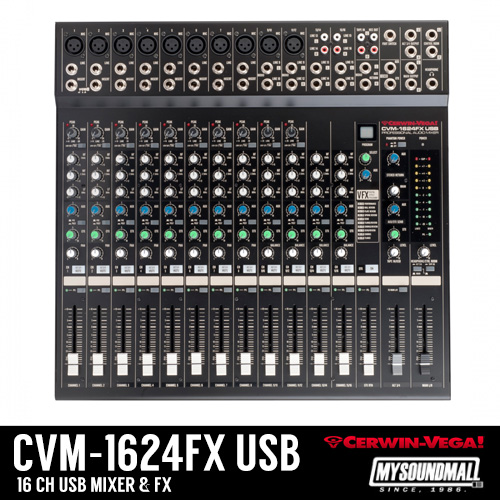 CERWIN VEGA - CVM-1624FX USB 16CH Mixer