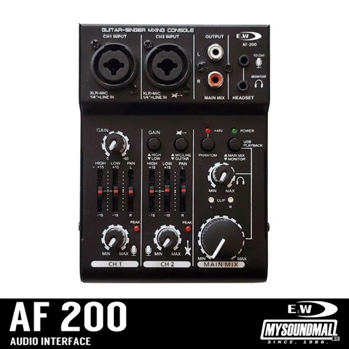 E&amp;W - AF200 2채널 오디오인터페이스
